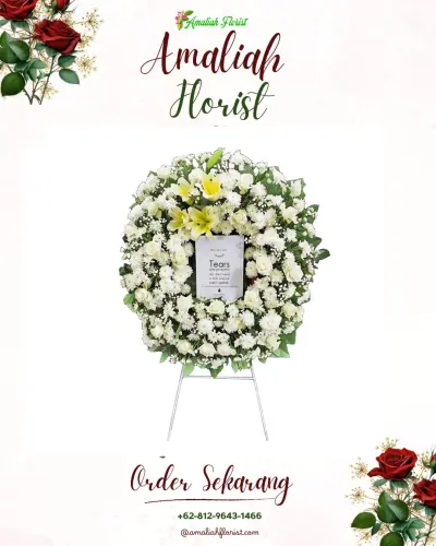 Krans Bunga Duka Cita di Sri Padang